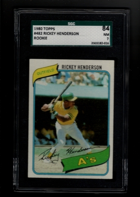 1979 Topps #482 Rickey Henderson SGC 84 NM 7   OAKLAND ATHLETICS